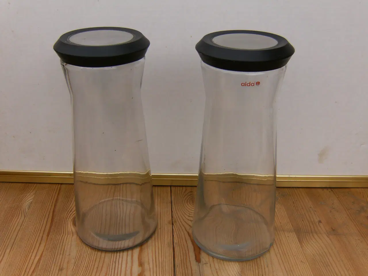 Billede 1 - 2 styk aida opbevaring bøtter i glas