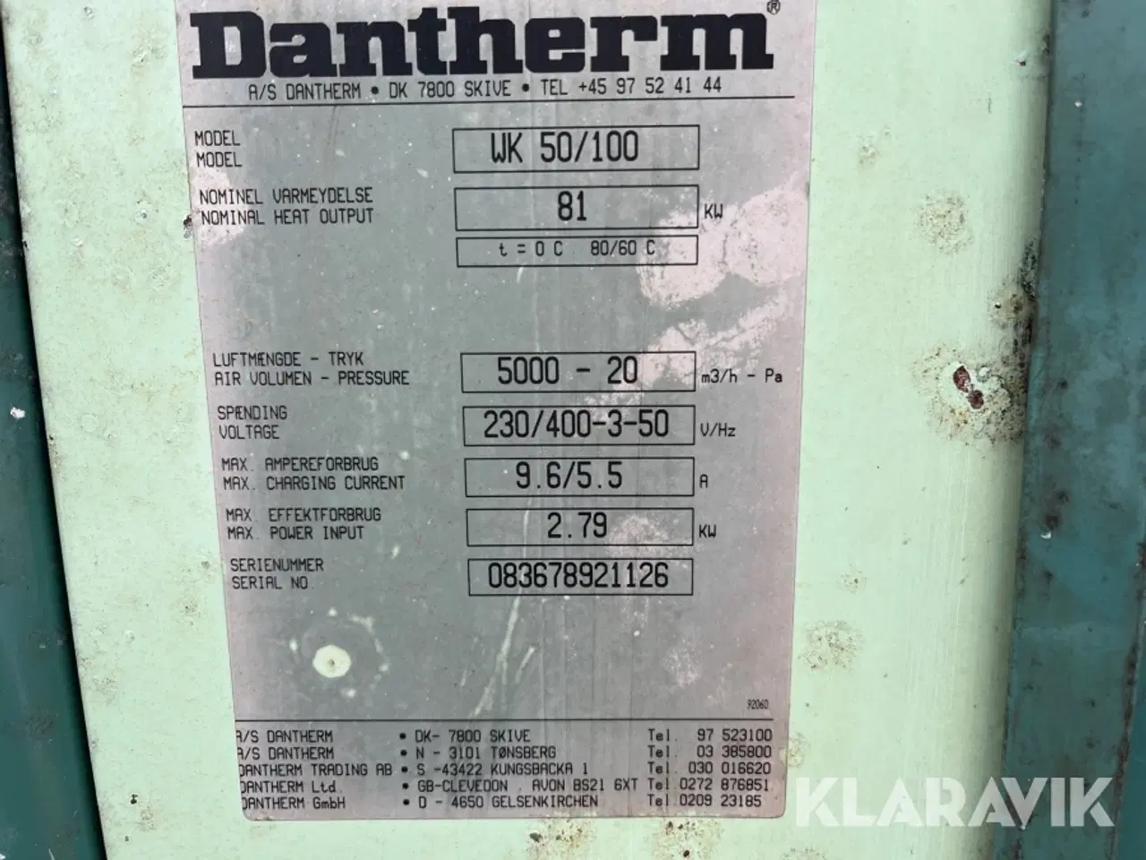 Billede 9 - kalorifere Dantherm WK 50/100 2 styk