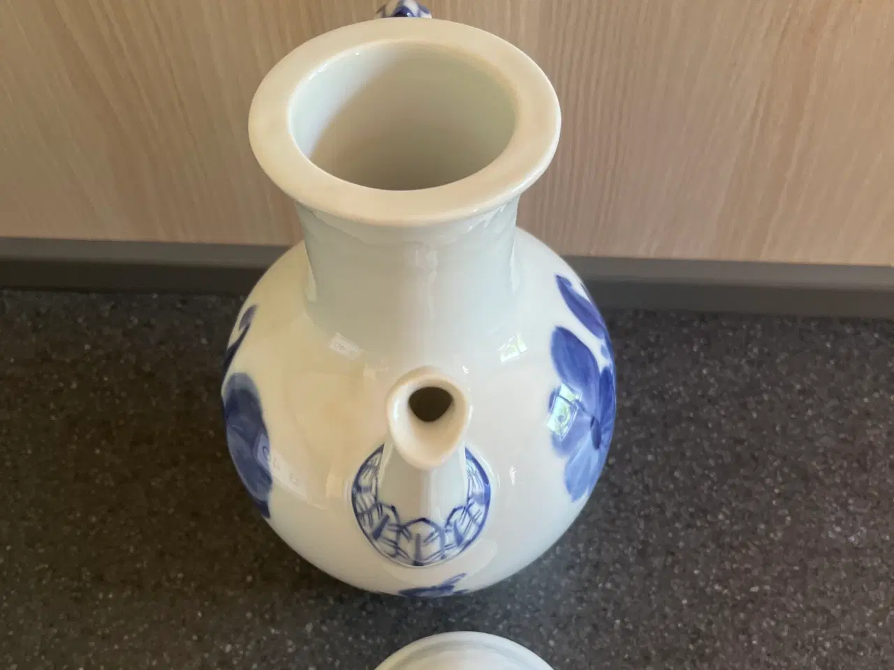 Billede 2 - Blå blomst kaffekande 