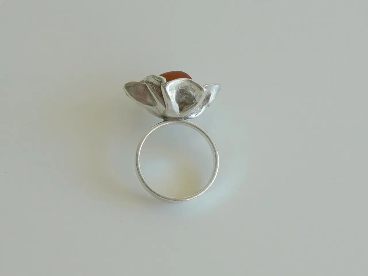 Billede 6 - Sølv ring med rav - str. 58