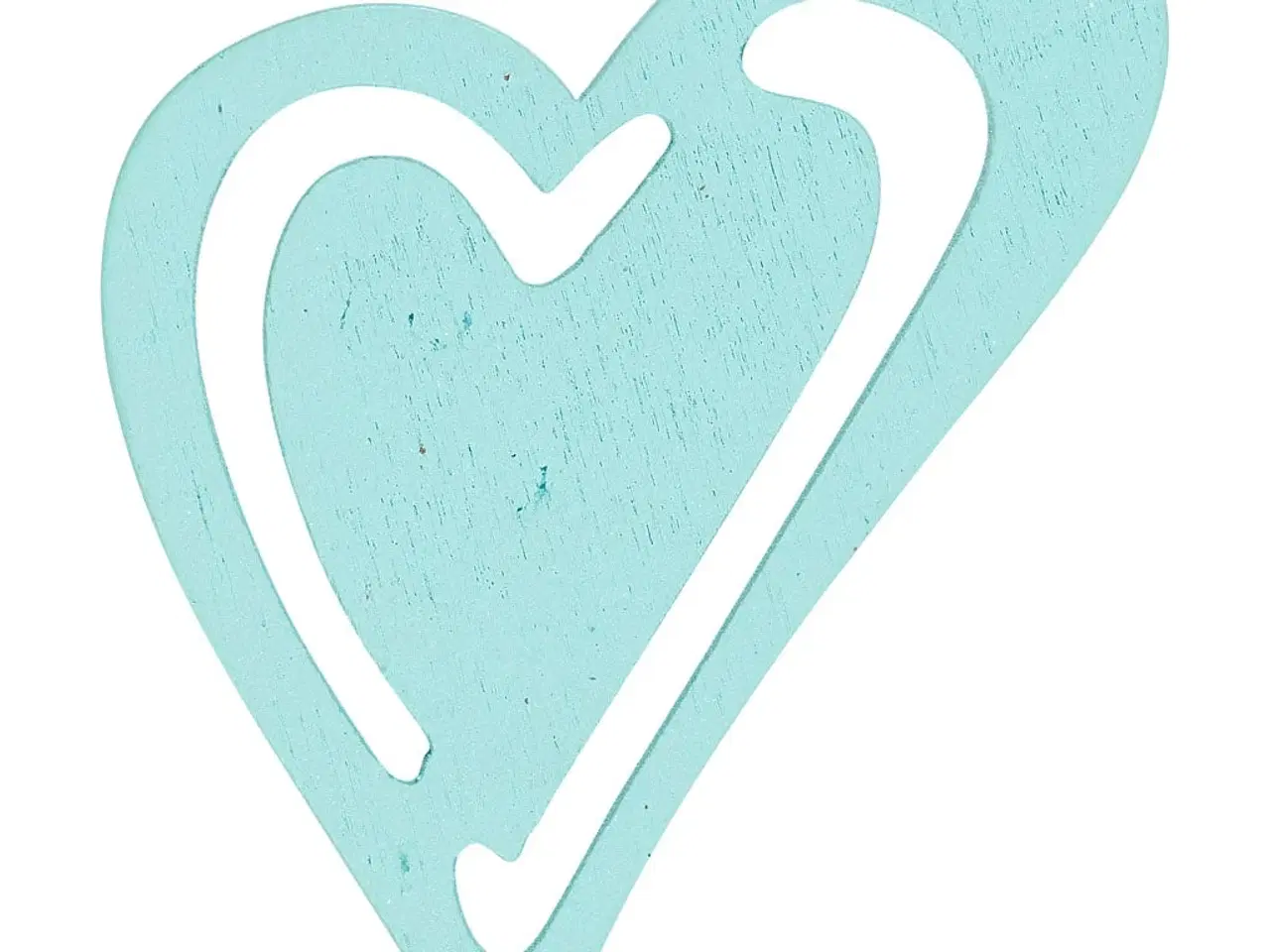 Billede 1 - Asymmetrisk Turkis Hjerte 55x45 mm - 10 stk.