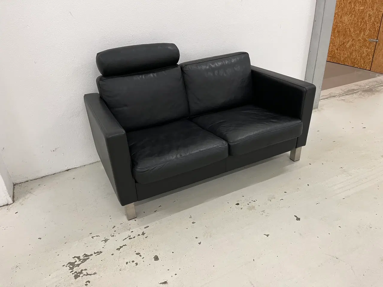 Billede 4 - Mogens Hansen MH321 2 Pers.Sofa i sort llder.