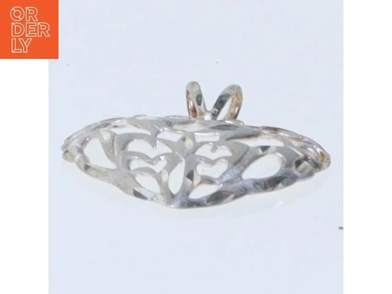 Billede 4 - Hjerteformet filigran vedhæng, bijouteri (str. 2,5 cm)