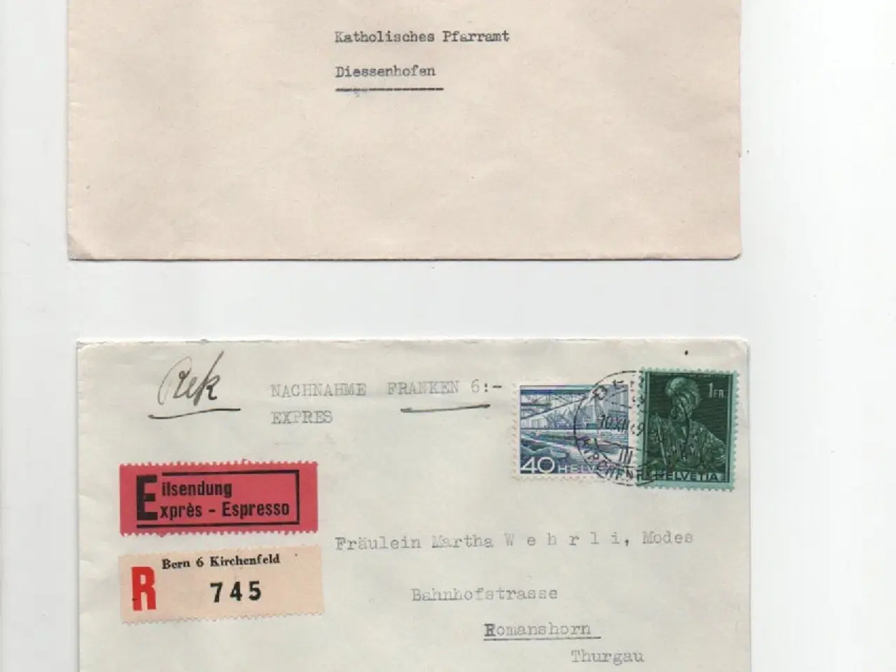 Billede 6 - Helvetia-Schweiz lot med konvolutter