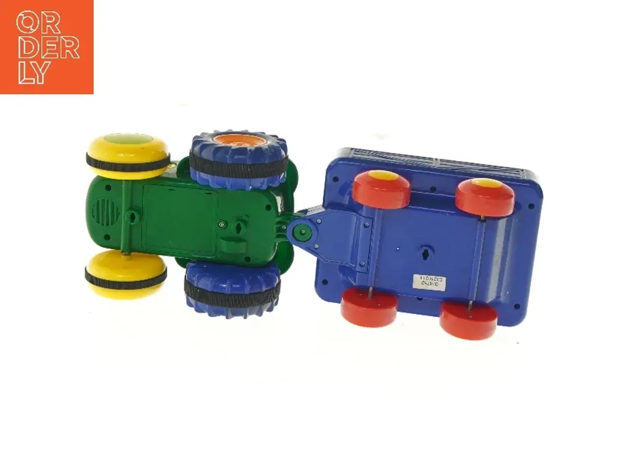 Billede 3 - Legetøjstraktor med anhænger (str. 40x13x10 cm)