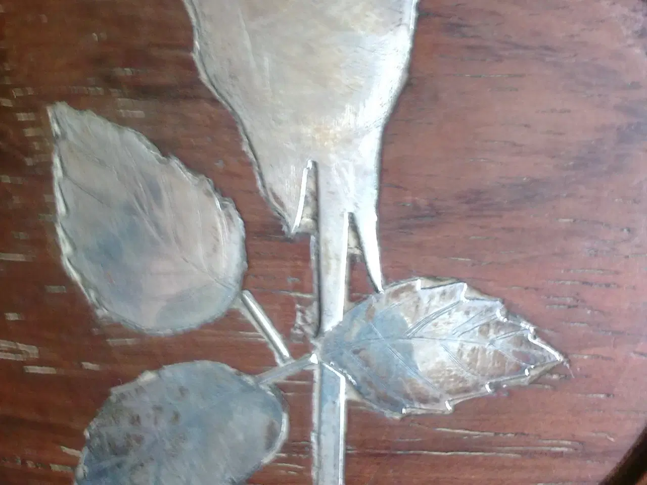 Billede 9 - Digsmed 1964 træskive fad eller dansk VINbakke