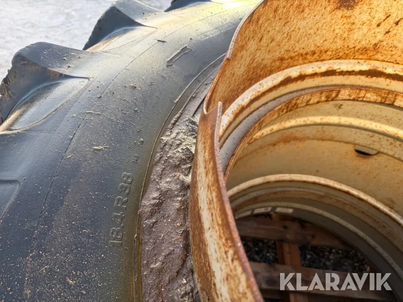 Billede 5 - Tvillingehjul Semperit 18.4R38 med låse 2 styk