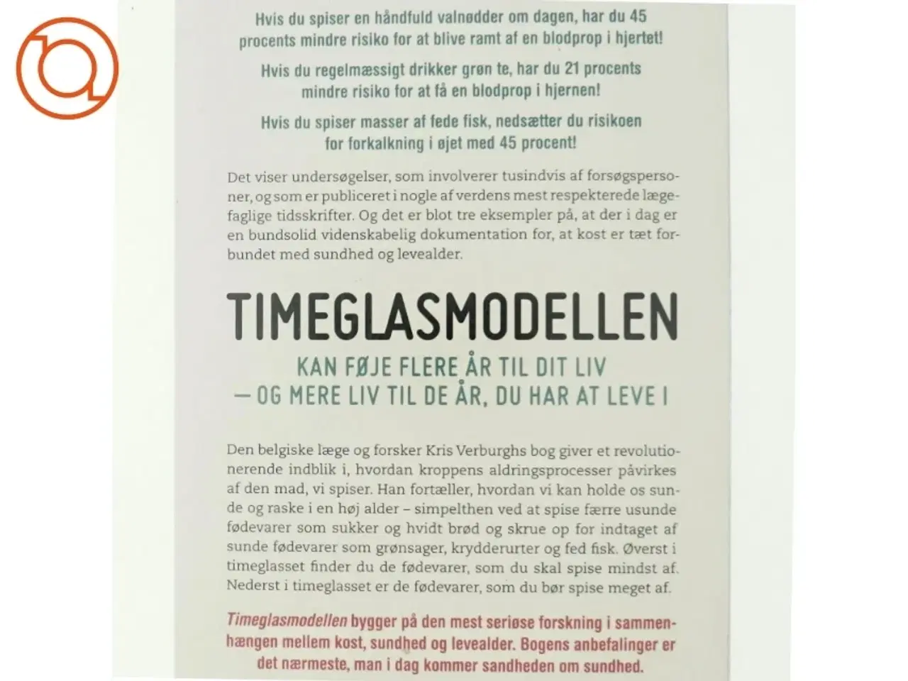 Billede 3 - Timeglasmodellen : om at tabe sig og holde sig ung længere af Kris Verburgh (Bog)