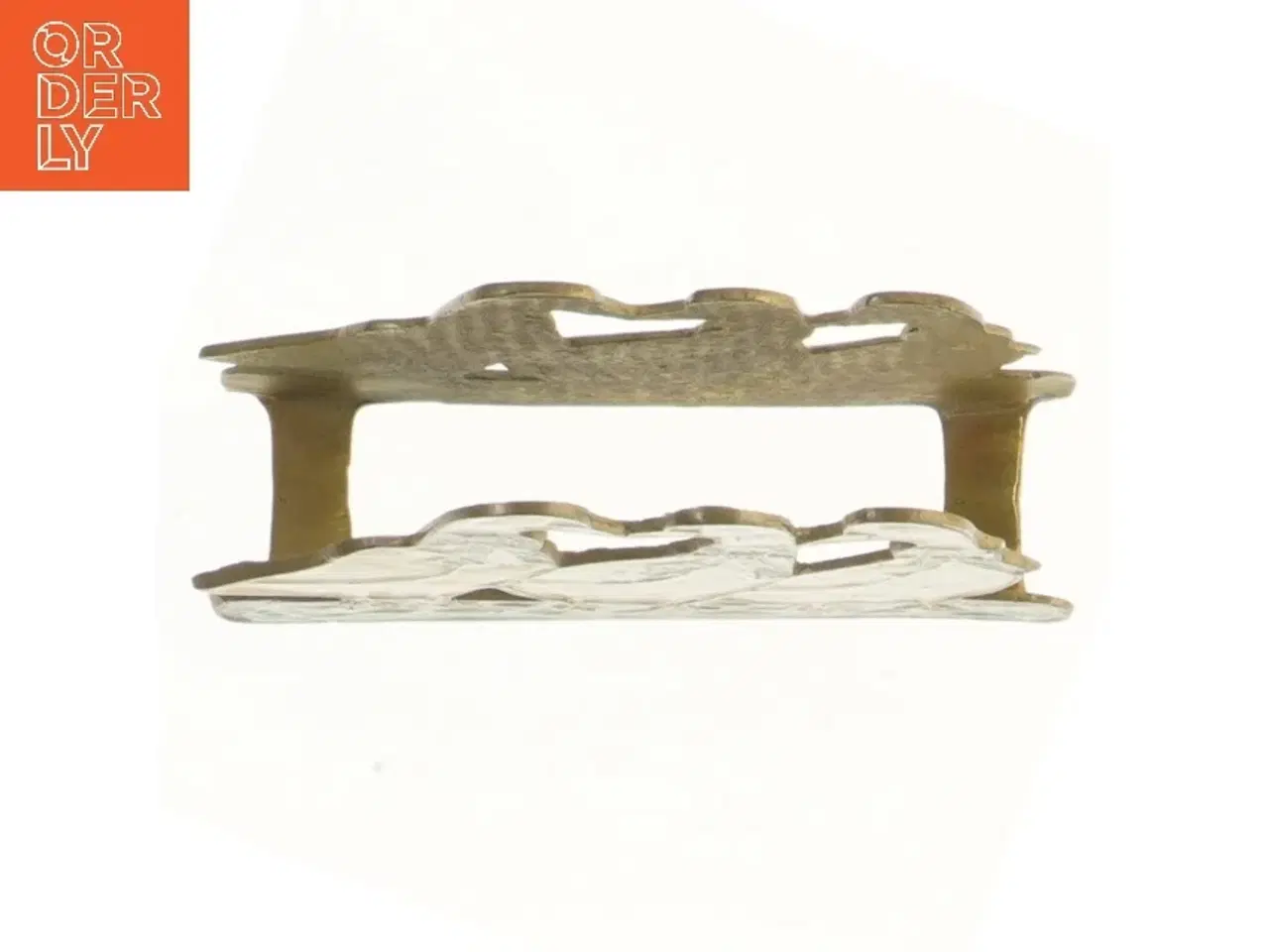 Billede 2 - Messing vintage servietholder med ænder (str. 16x9 cm)