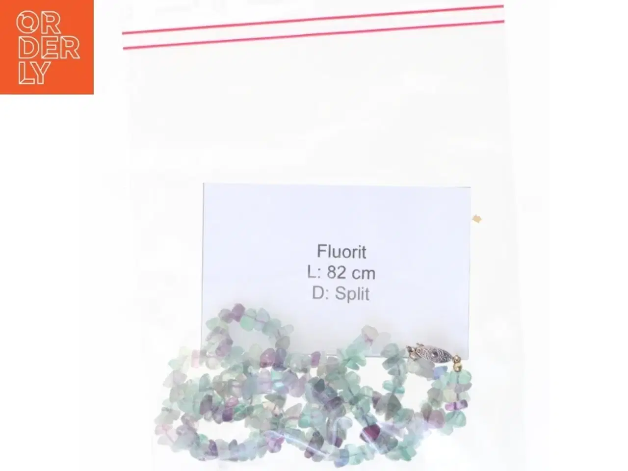 Billede 2 - Fluorit split halskæde (str. 82 cm)