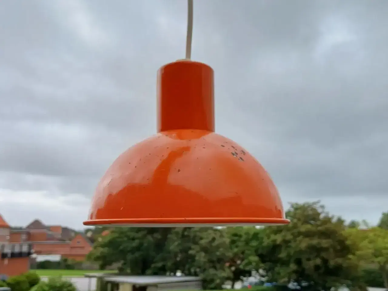 Billede 1 - Orange retro loftslampe.