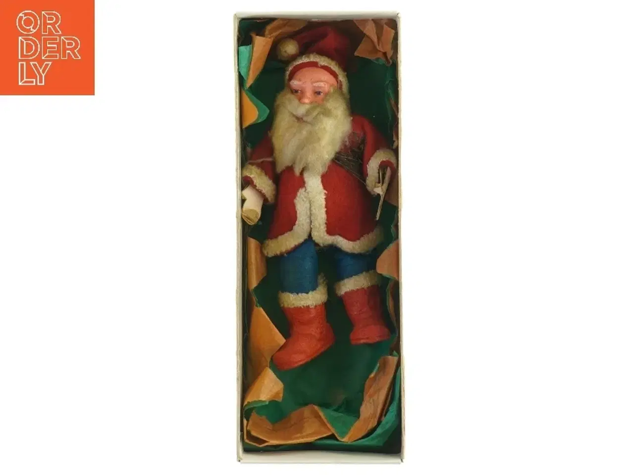 Billede 5 - Julemandsfigur, antik (str. 14 x 7 cm)