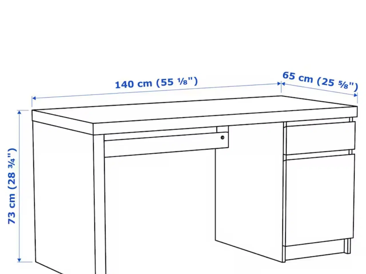 Billede 2 - IKEA Malm skrivebord