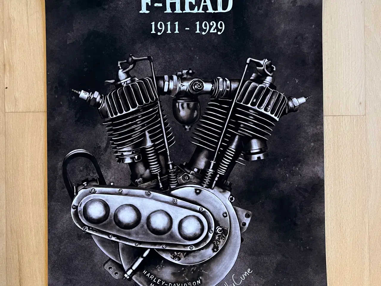 Billede 2 - Plakat, H-D F-Head A3