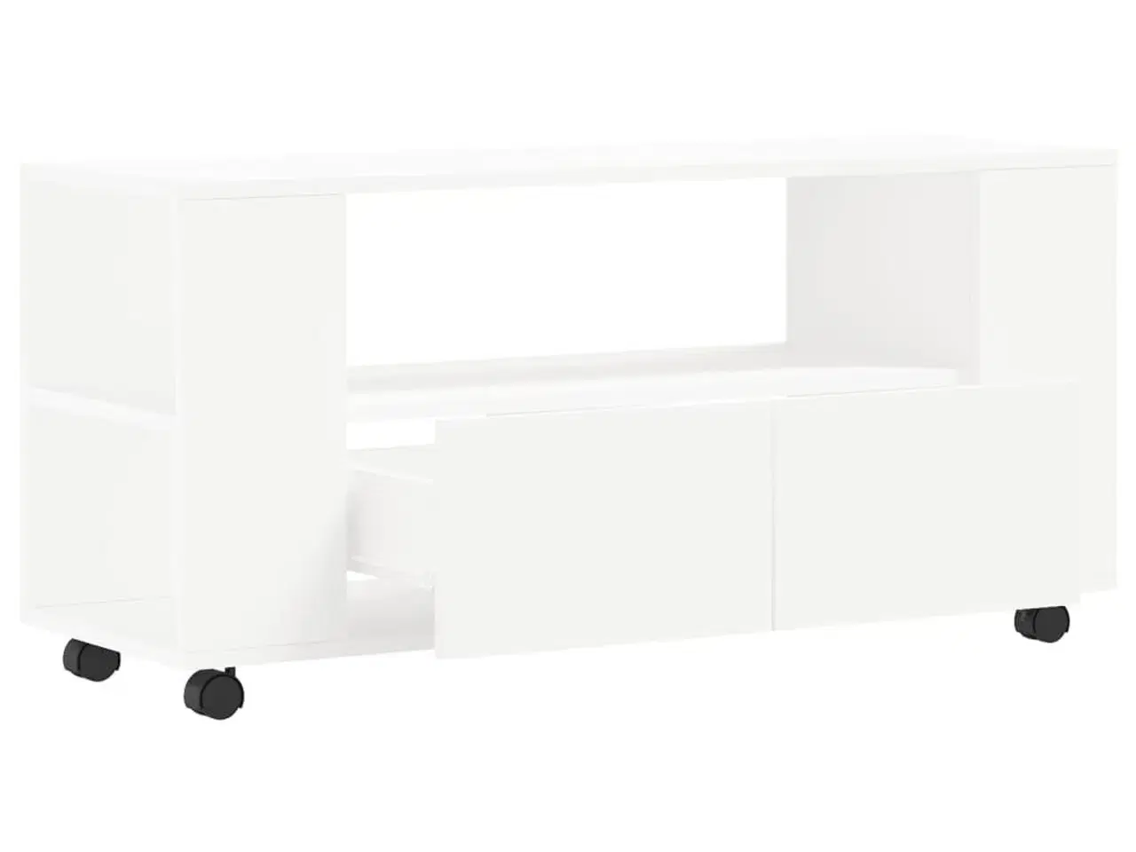 Billede 5 - Tv-bord 102x34,5x43 cm konstrueret træ hvid