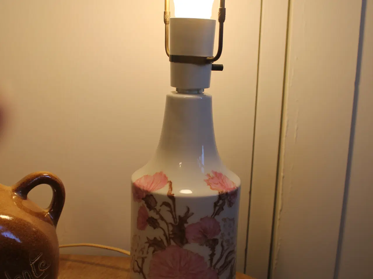 Billede 1 - Lampe med blomster motiv