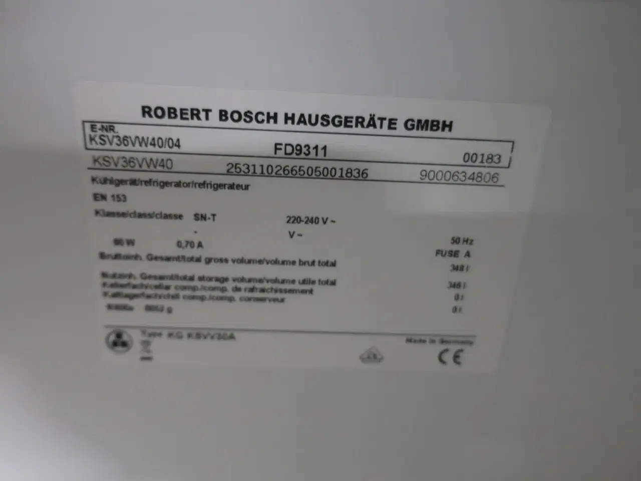 Billede 10 - Køleskab BOSCH KSV36VW40/04