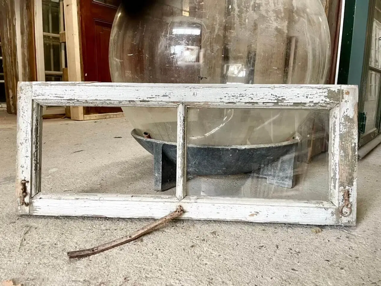 Billede 2 - 2-ruders, småsprosset overstykke til dør