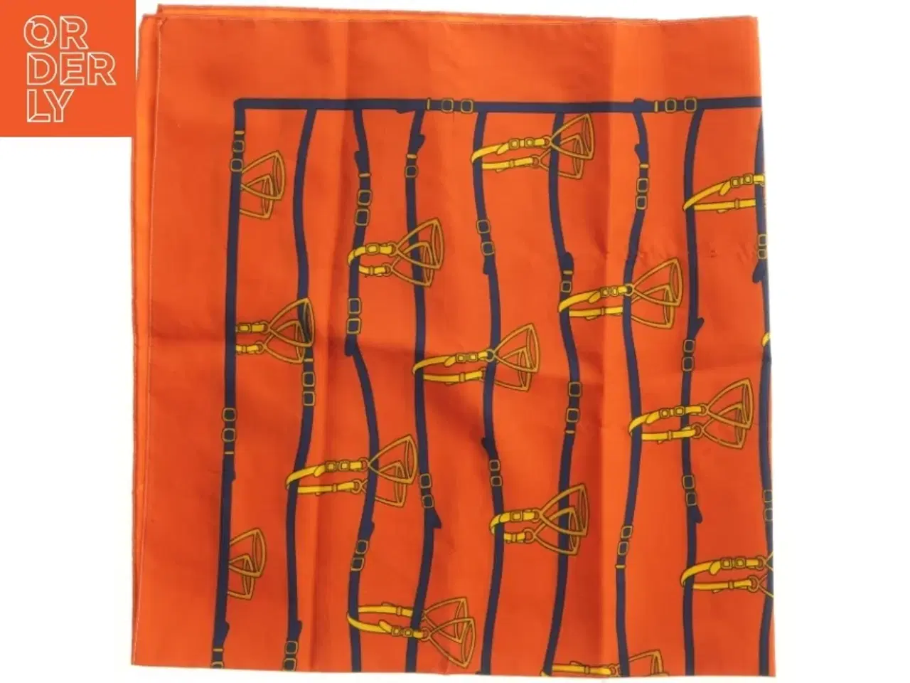 Billede 1 - Silketørklæde med mønster (str. 70x70 cm)