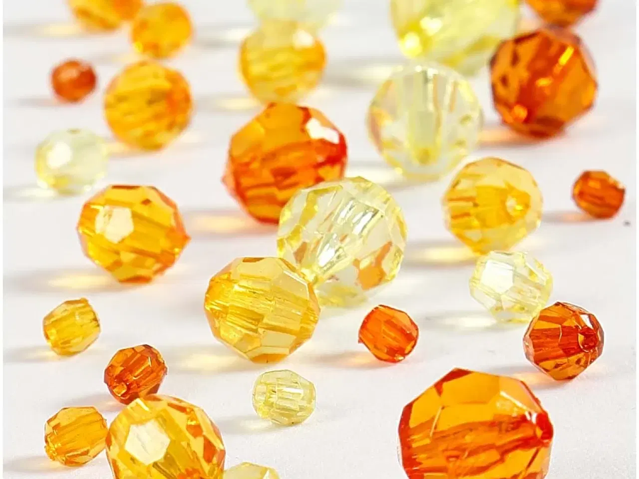 Billede 1 - Guld Facetperler 4-12 mm - 45g til Smykkedesign
