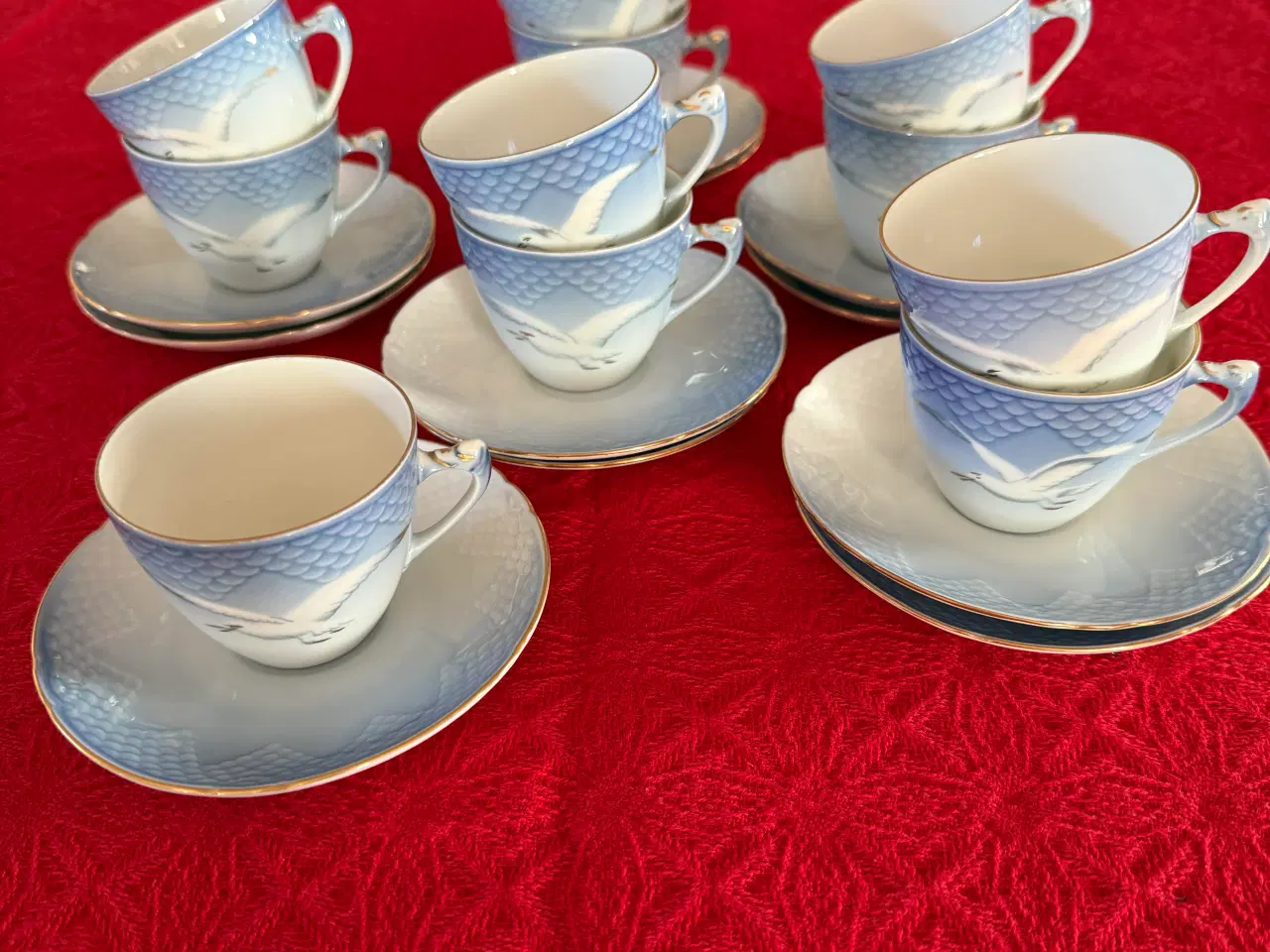 Billede 2 - Mågestel Mokka/Espresso kopper med guldkant, B&G