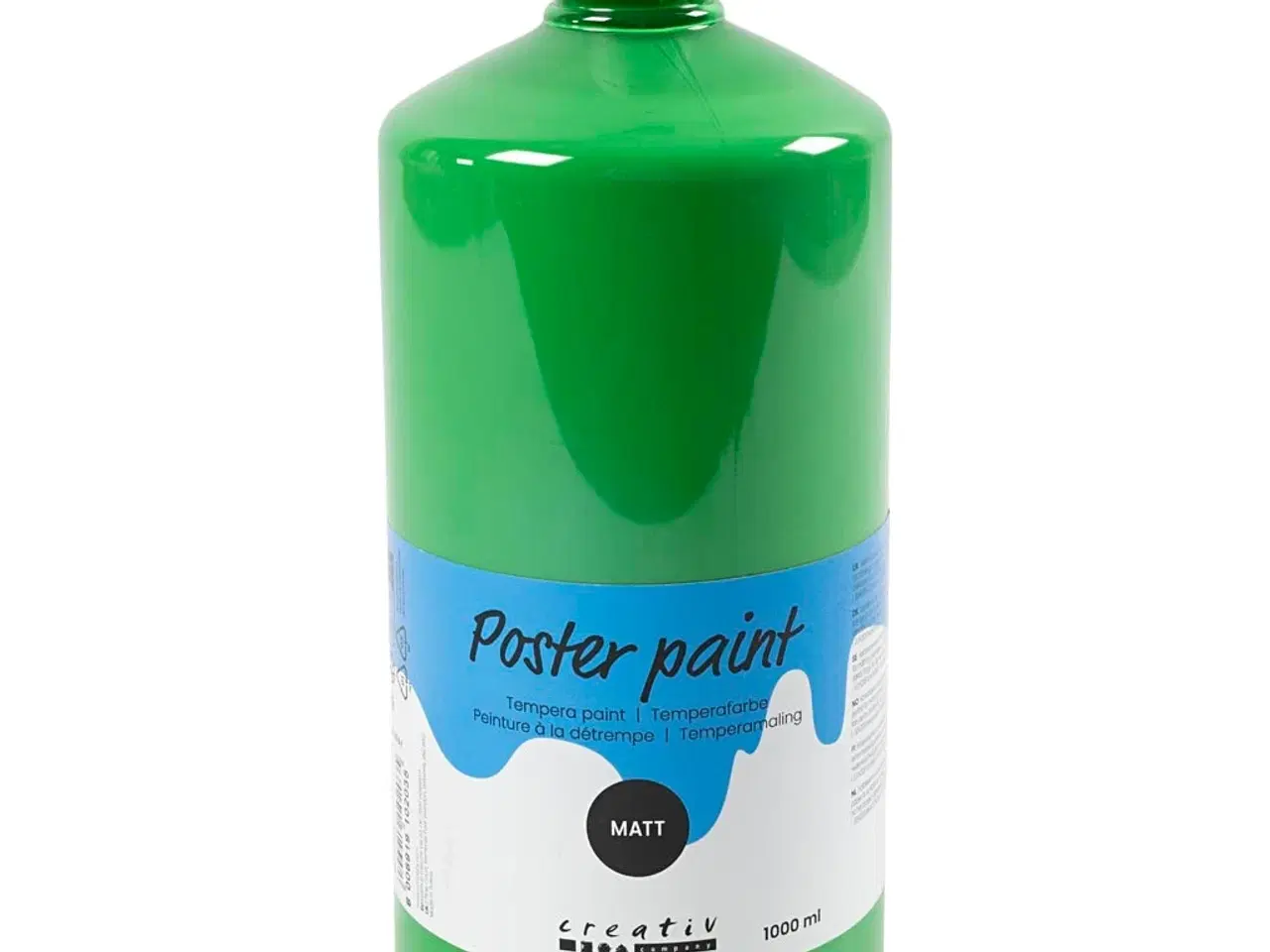 Billede 1 - Temperamaling Mat Grøn 1000ml - Vandbaseret Kvalitet