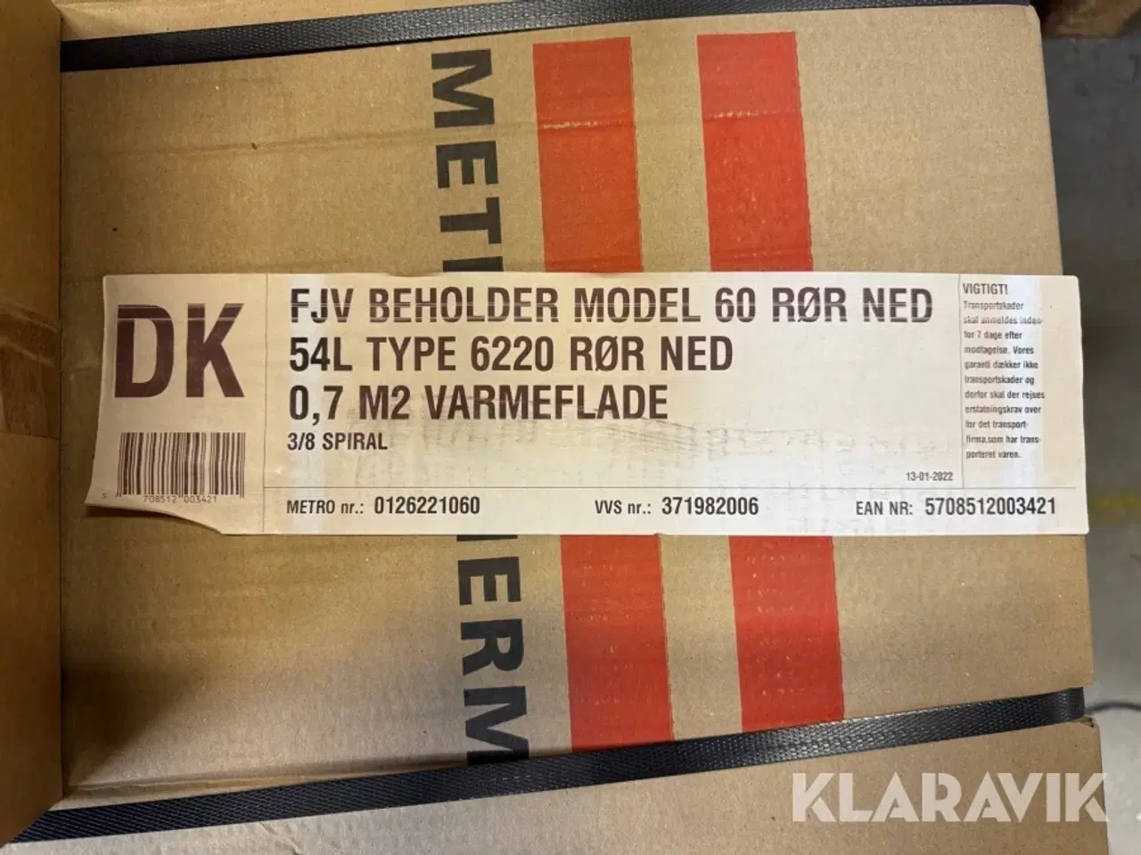 Billede 9 - Fjernvarmsbeholder og varmeveksler Metro Therm LOT