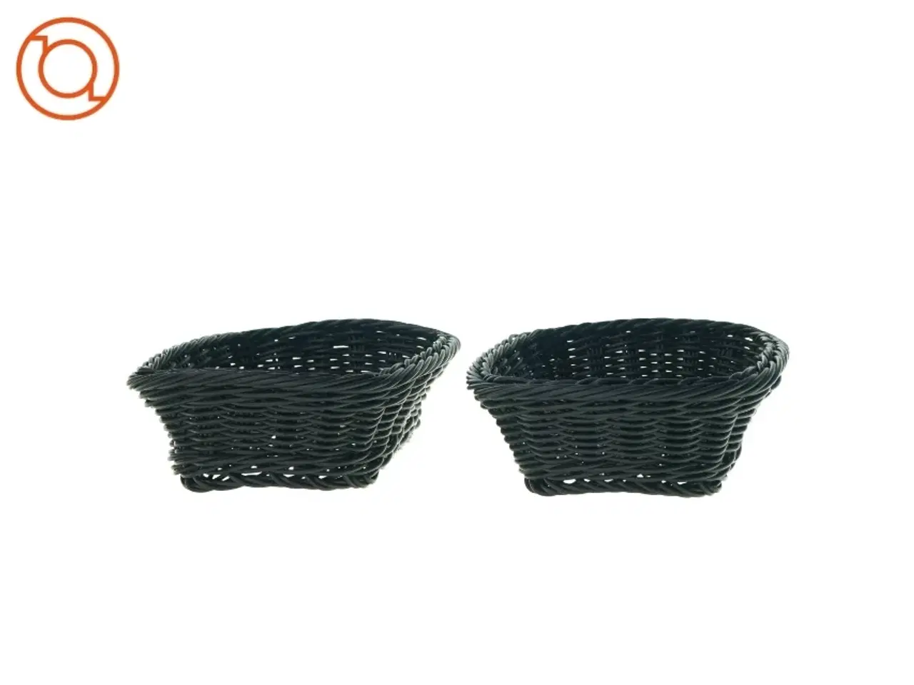 Billede 1 - 2 små flettede kurve (str. 19 x 13 x 5 cm)