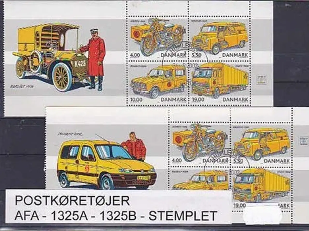Billede 1 - Postkøretøjer AFA 1325A -1325B Stemplet