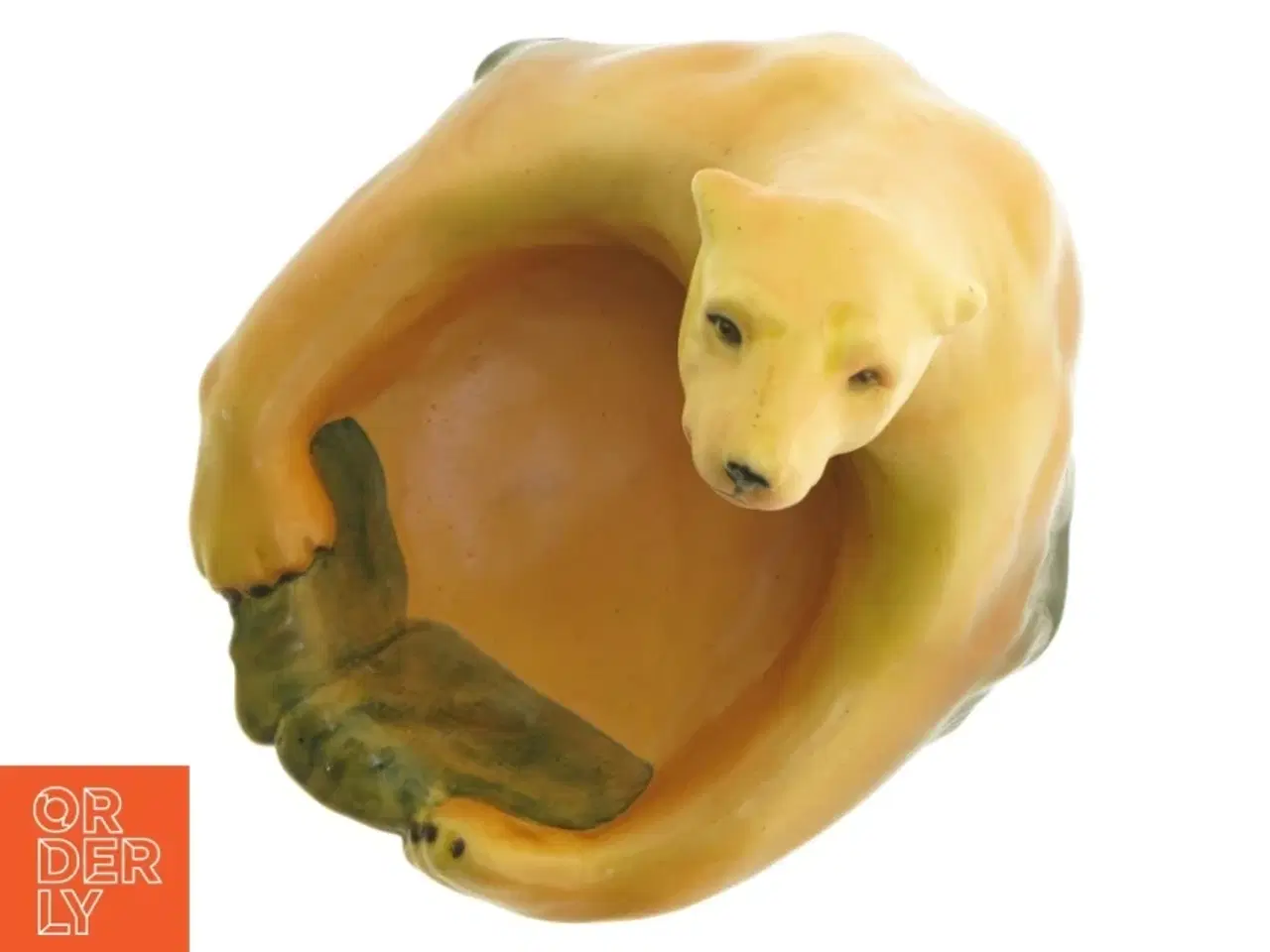 Billede 1 - Keramik isbjørn skål (str. 19 x 16 x 19 cm)