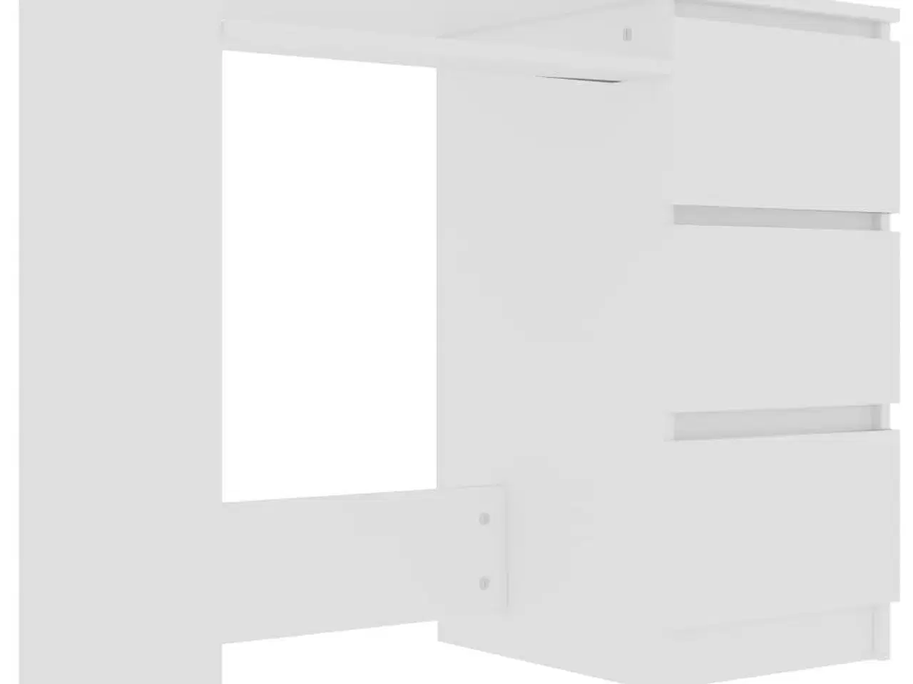 Billede 2 - Skrivebord 90x45x76 cm spånplade hvid