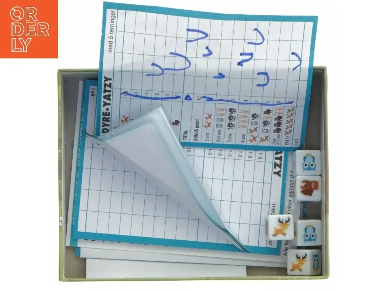 Billede 2 - Dyre-Yatzy spil (str. 17x13,5 cm)