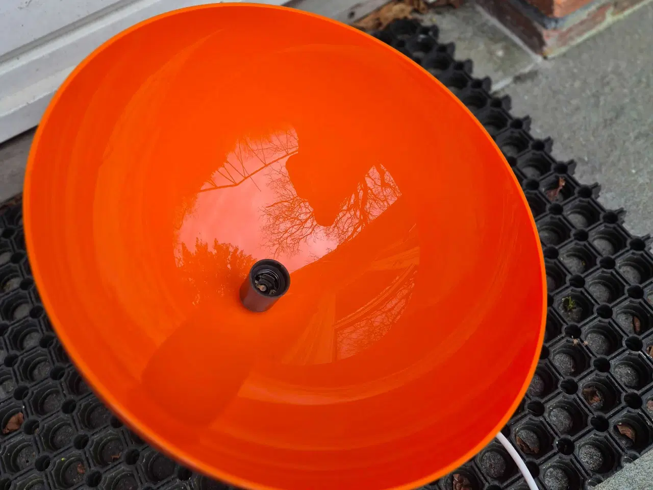 Billede 12 - Flot stor retrolampe i transparent plast