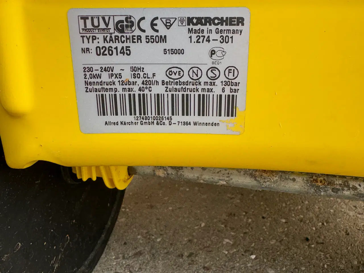 Billede 4 - Karcher 550M højtryksrenser med vogn