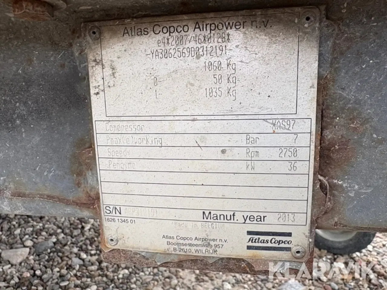 Billede 3 - Mobil kompressor Atlas Copco XAS97