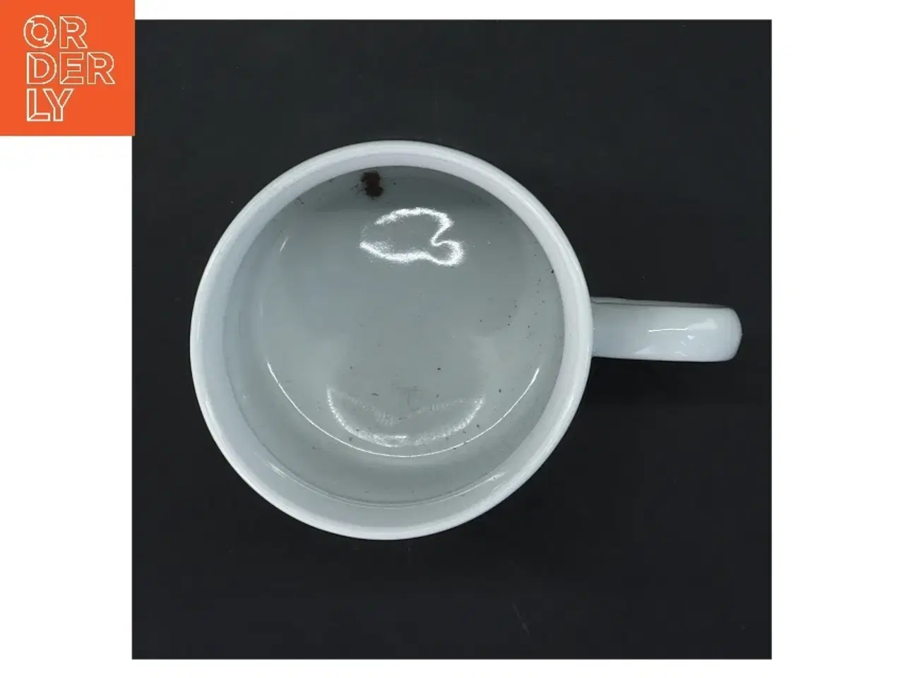 Billede 3 - Hvid porcelænskrus med farvet design og navn (str. Ø 8 cm længde 9 cm)