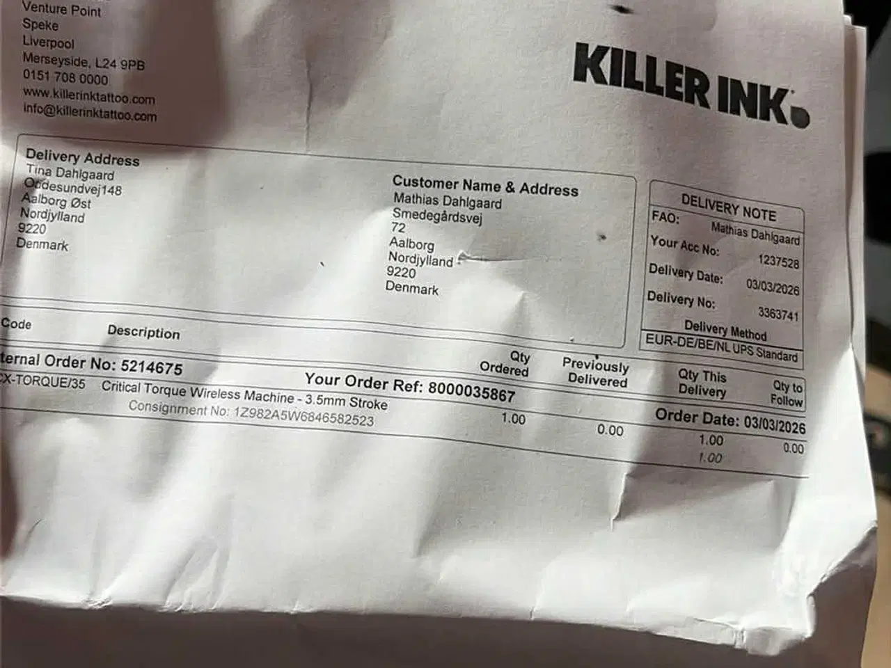 Billede 5 - Tatovering Maskine CRITICAL