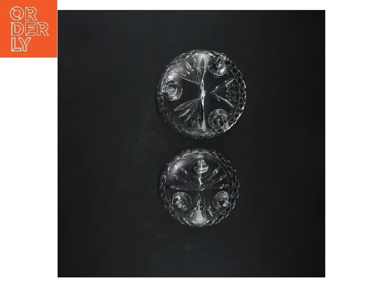 Billede 2 - Krystal skåle på ben (str. Ø 13 og 12 cm)