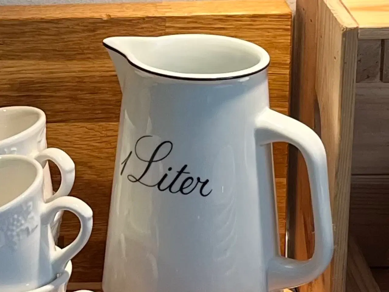 Billede 1 - Retro IKEA kande – 1 Liter i hvid keramik