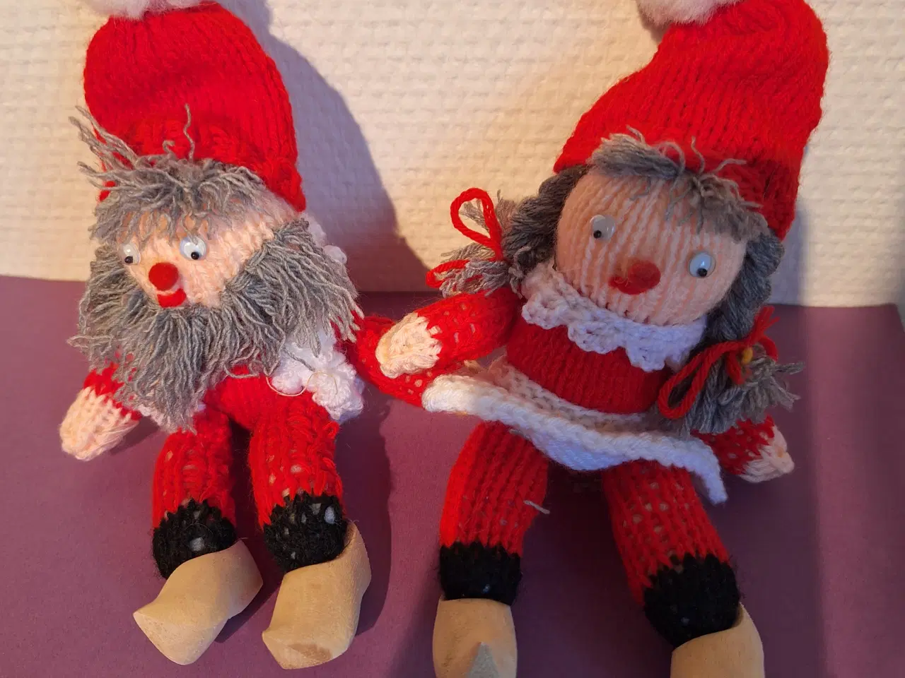 Billede 1 - Nissepar, hjemmestrikket