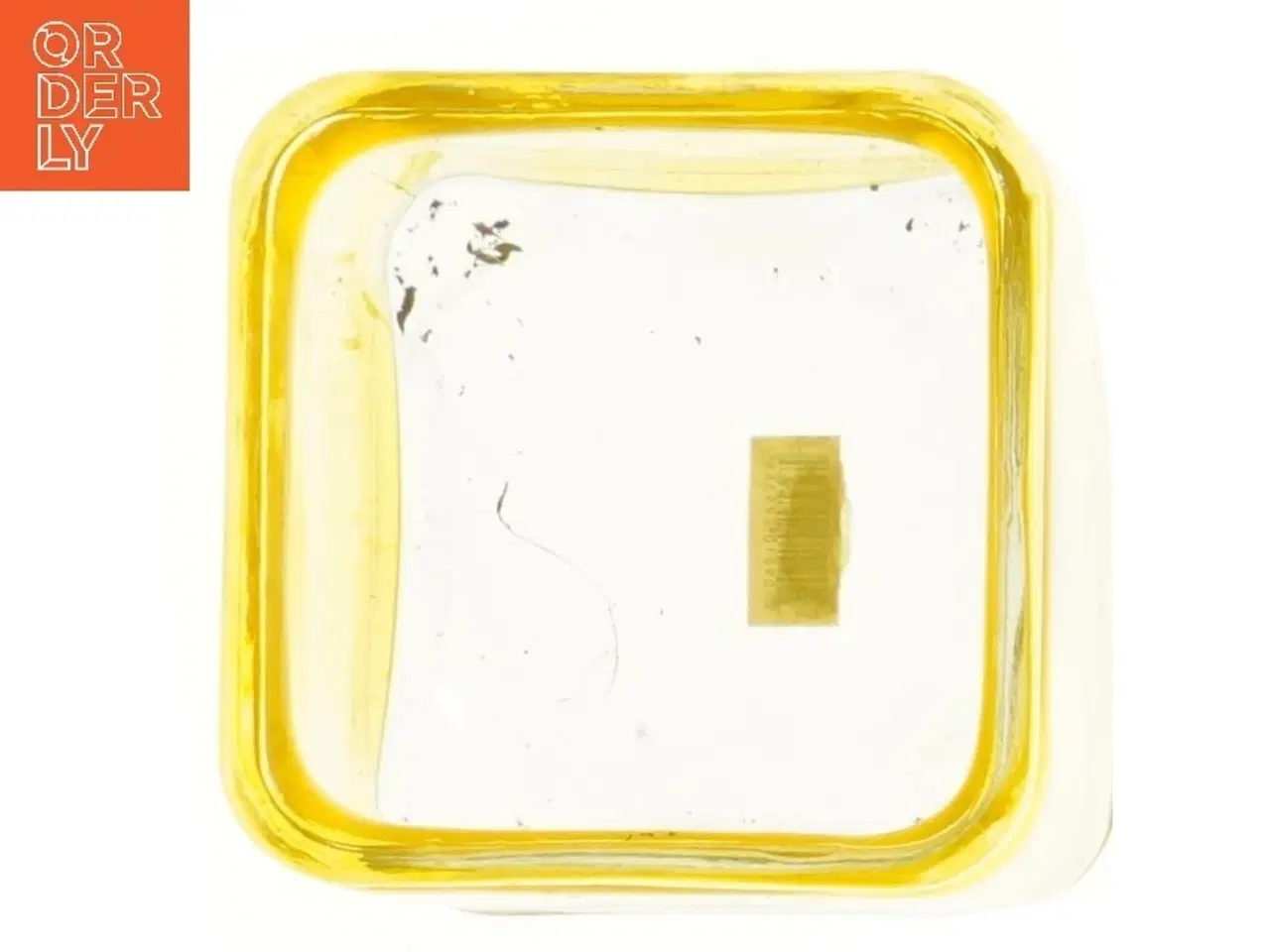 Billede 2 - Gul glasvase (str. 12x12x12 cm)