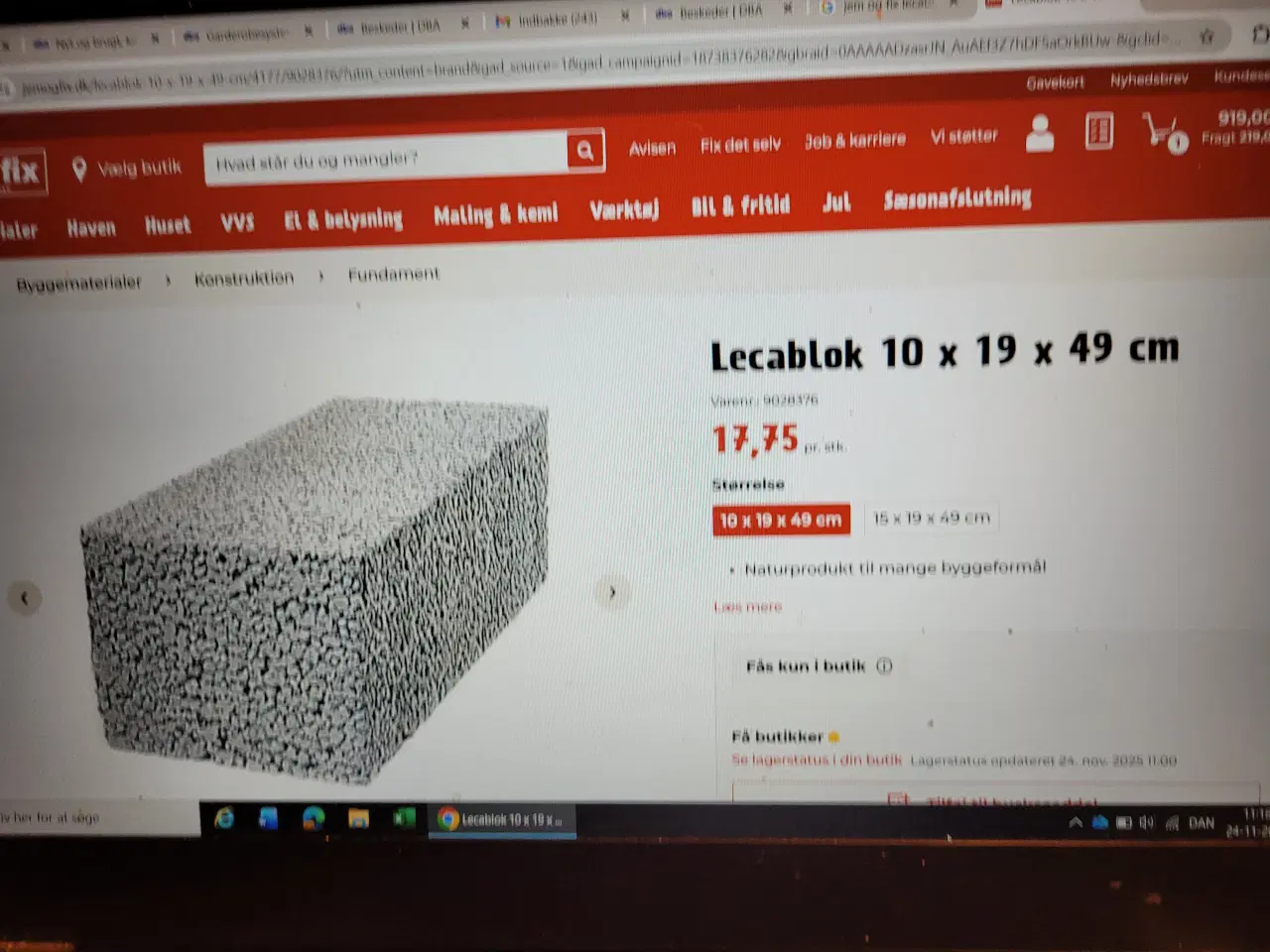 Billede 1 - 10 cm. Lecablokke.