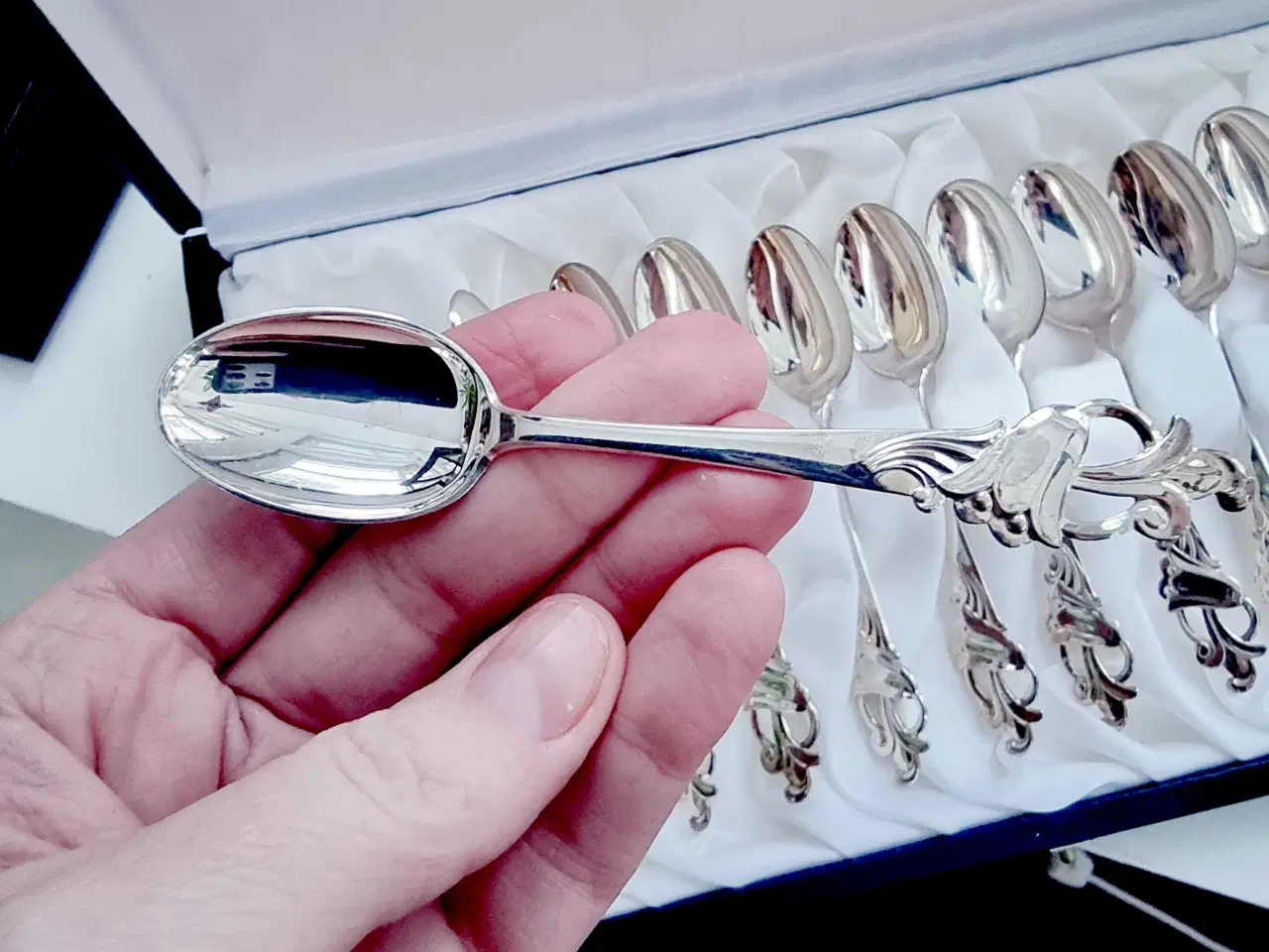 Billede 4 - 12 skeer 830S sølv 124 gram