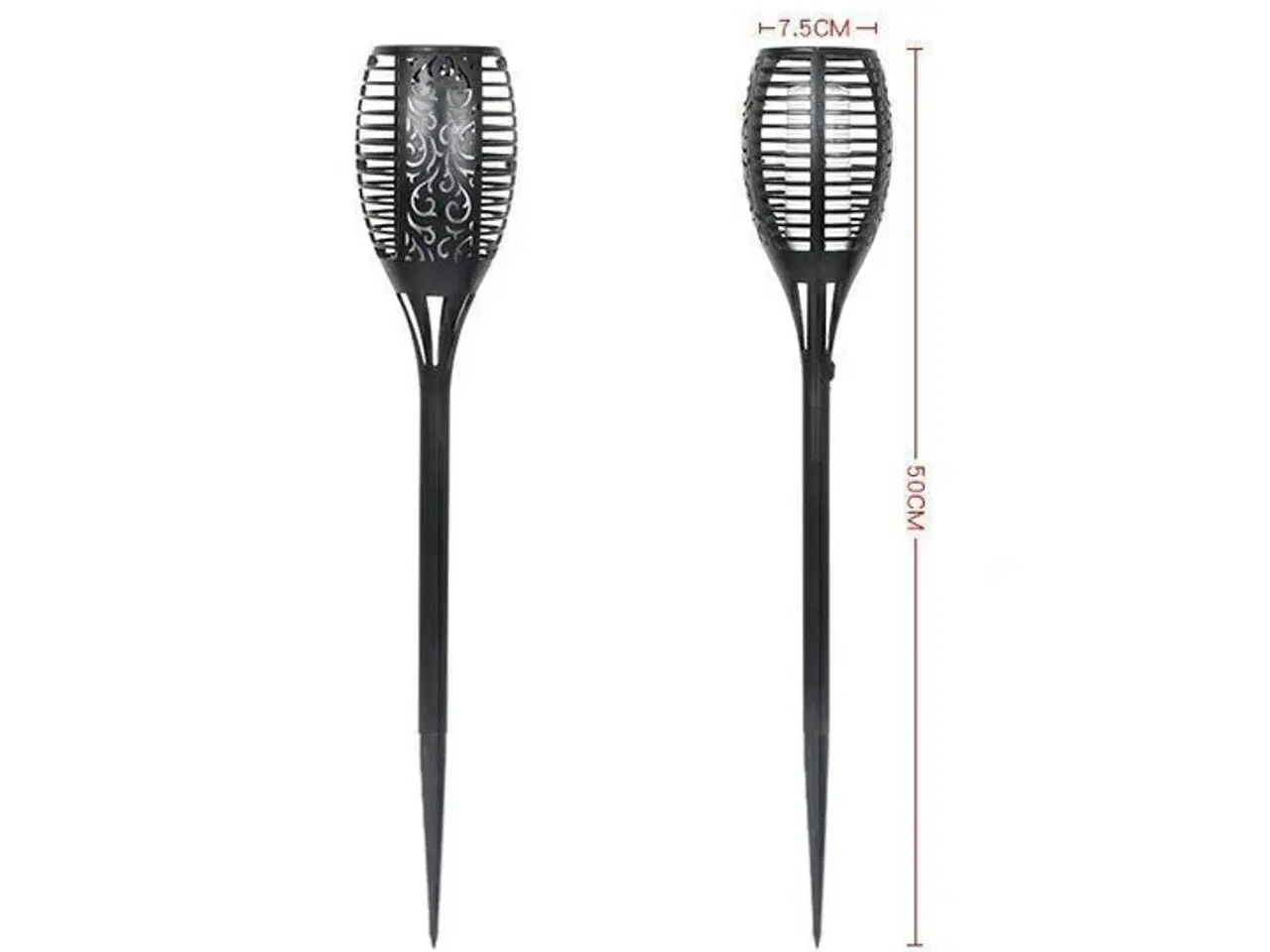 Billede 2 - 8 stk. LED havelygte med flammende lys