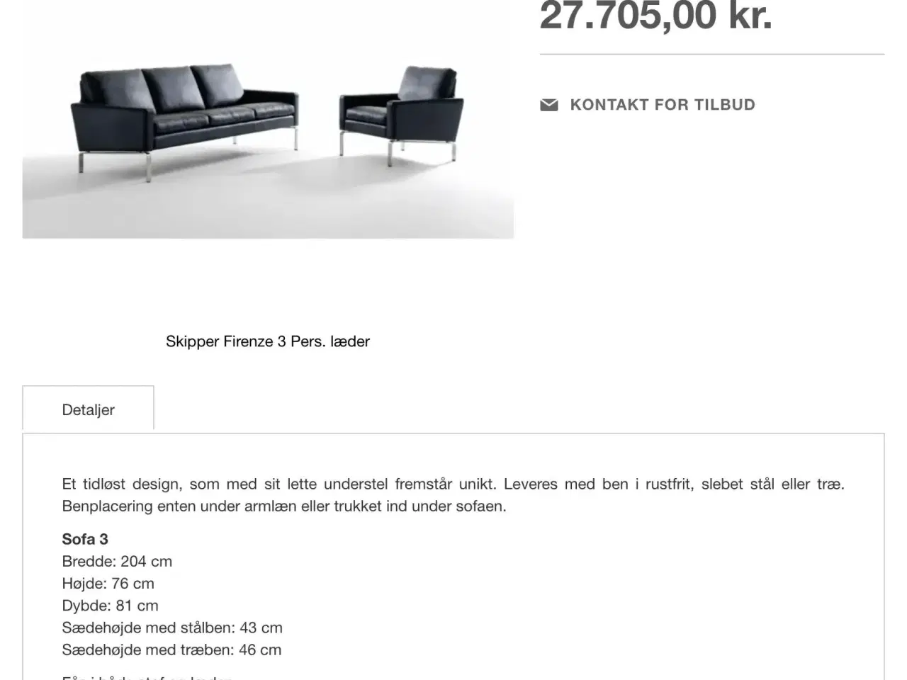 Billede 5 - Skipper Firenze lædersofa
