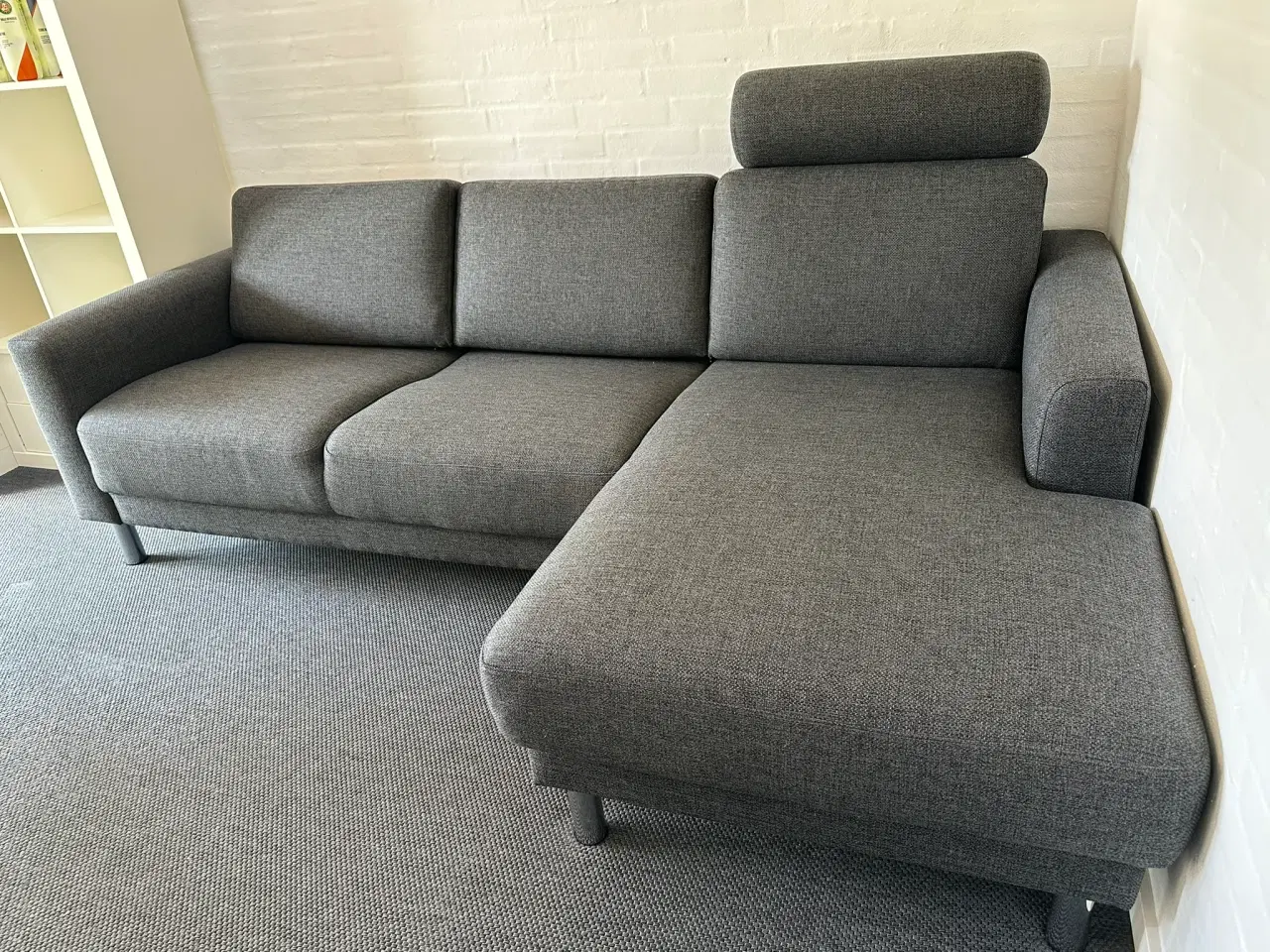 Billede 2 - Sofa med chaiselong (3 pers)