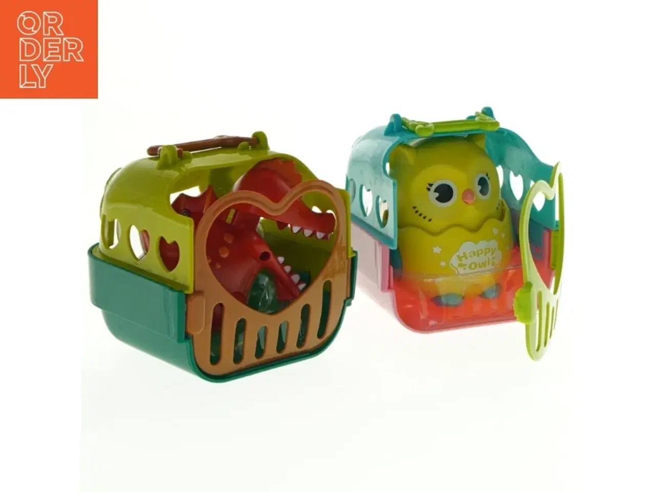 Billede 1 - Plastik dyr og transportkasser legetøjssæt (str. 9 x 8 cm)