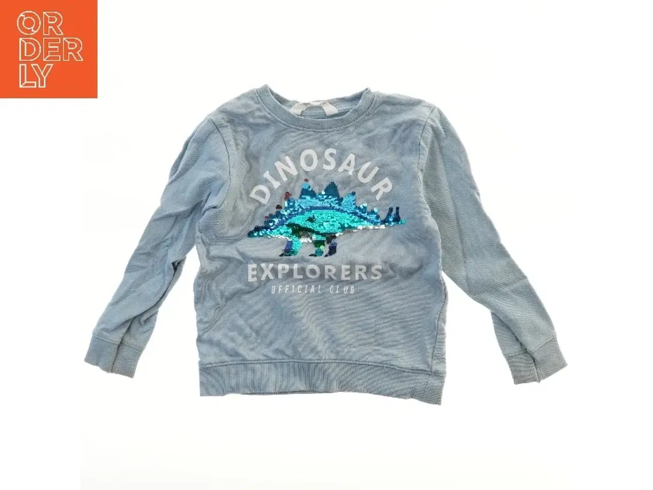 Billede 1 - Sweatshirt med dinosaur palietter fra H&M (str. 110)
