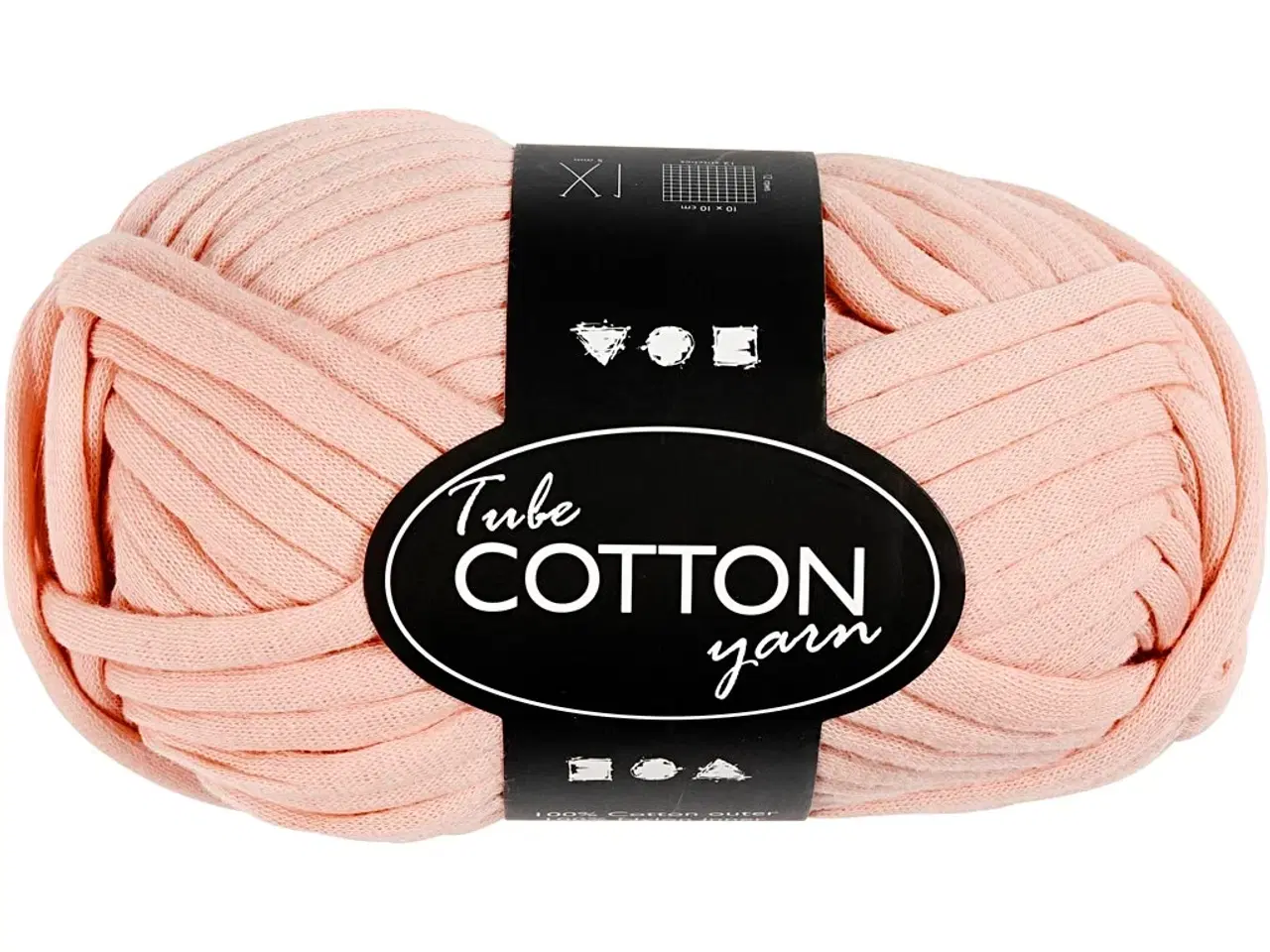 Billede 1 - Tubegarn, L: 45 M, soft rosa, 100g/ 1 ngl.