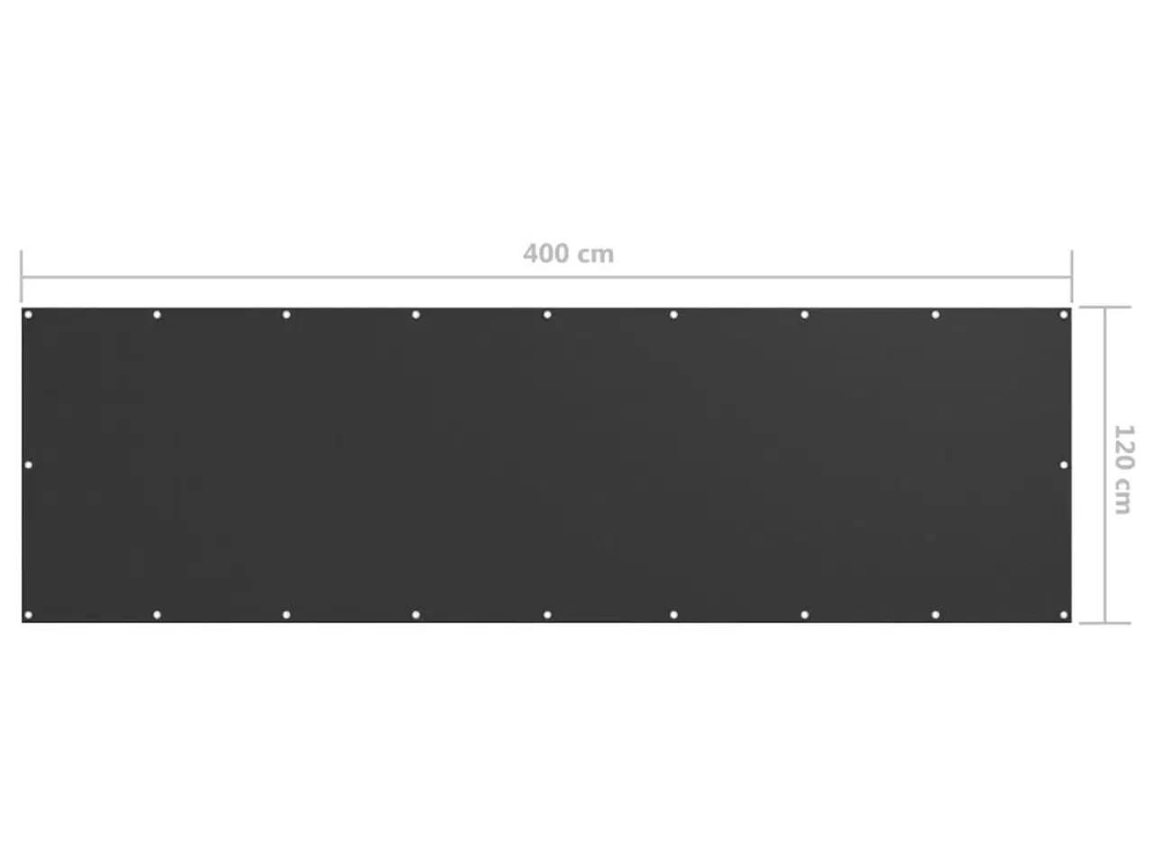Billede 5 - Altanafskærmning 120x400 cm oxfordstof antracitgrå
